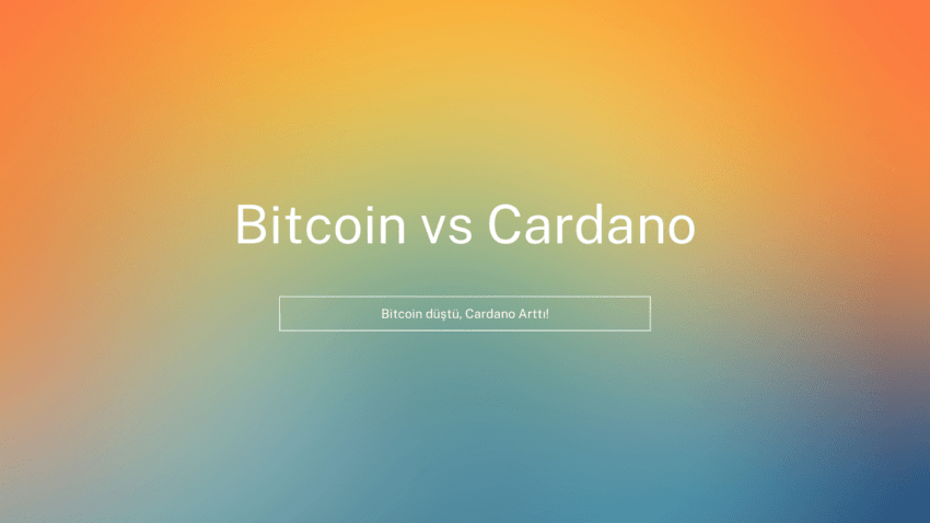 Bitcoin düştü, Cardano Arttı!